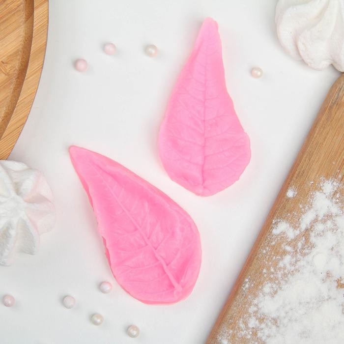 Молд «Лист длинный», 8×4 см, цвет МИКС