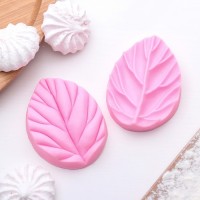 Молд «Лист вишни», 2 части, 7,5×5,5 см, цвет МИКС