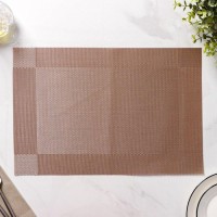 Набор салфеток сервировочных на стол Доляна «Шахматы», 45×30 см, 4 шт, цвет серебристый