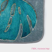 Коврики для ванной и туалета Доляна «Тропический», 3 шт., 50×80 см, 50×40 см, 40×43 см
