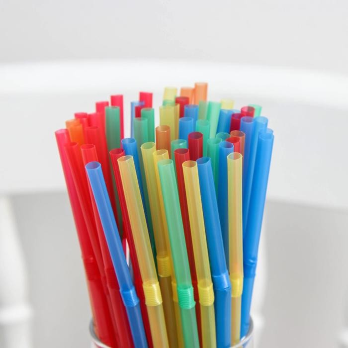 Набор одноразовых трубочек для коктейля Доляна, 0,5×21 см, 250 шт, цвет МИКС