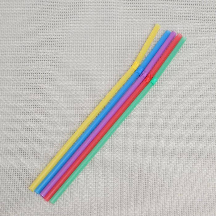 Набор одноразовых трубочек для коктейля Доляна, 0,5×21 см, 250 шт, цвет МИКС