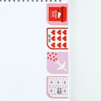 Магнитные закладки 4 шт в открытке «Сердце»