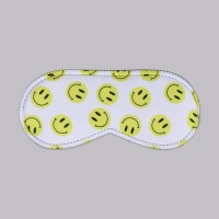 Маска для сна Good vibes, 19×8.5 см, резинка одинарная, белая, жёлтая