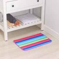 Коврик для ванной и туалета Доляна «Радужная волна», 40×59 см