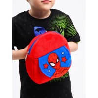 Рюкзак плюшевый, на молнии, с карманом, 19х22 см, Человек-паук