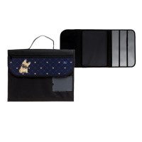 Папка для труда А4, 325 х 240 мм, с ручками, раскладная на липучке, текстильная, ПТР-10, Calligrata "Бульдог"