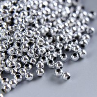 Набор бусин для творчества пластик "Серебро" набор 20 гр 0,3х0,3 см