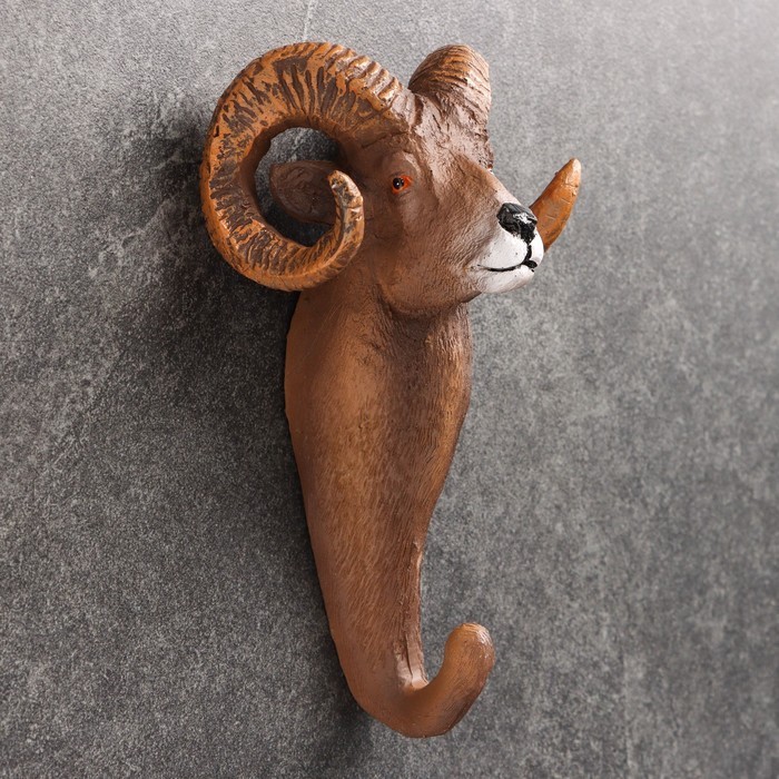 Крючок настенный «Баран», ключница фигурная, 15×6×9 см