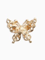 Брошь «Бабочка», цвет бежевый в золоте