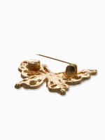 Брошь «Бабочка», цвет бежевый в золоте