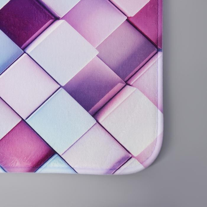 Набор ковриков для ванной и туалета Доляна «Мозаика», 2 шт: 40×50, 50×80 см