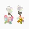 Серьги-клипсы детские «Выбражулька. Бабочка и Цветочек», цветные