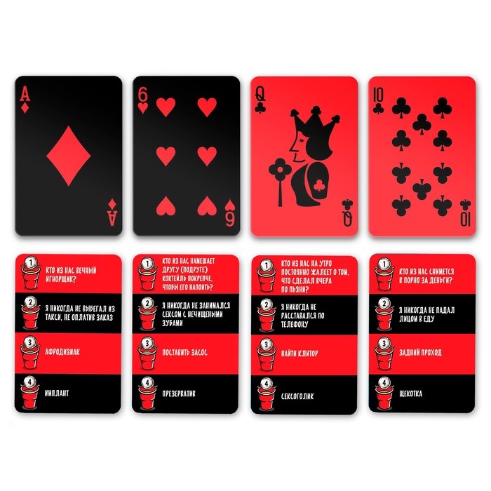 Настольная игра для взрослых «Алко Пати», набор, 20 игр в одной коробке, 54 карты, 18+