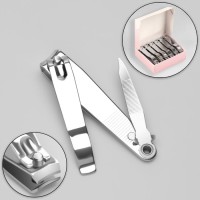Кусачки-книпсер педикюрные, с пилкой, 7,6 см, фасовка 12 шт в коробке, цвет серебристый