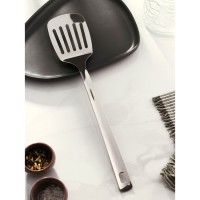 Лопатка перфорированная Доляна Everyday, 39×8 см, толщина 3 мм, цвет серебряный