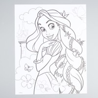 Фреска песком с блёстками «Принцессы», 9 цветов