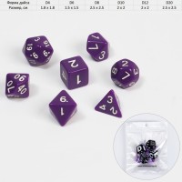 Набор кубиков для ДнД, 7 шт.