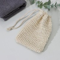 Мочалка-мешочек из сизаля Доляна, для вкладывания мыла, 10×14 см, бежевая