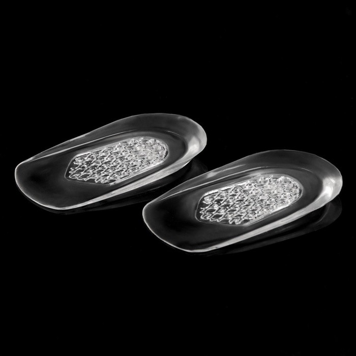 Подпяточники для обуви, с протектором, силиконовые, 10×6 см, пара, прозрачные