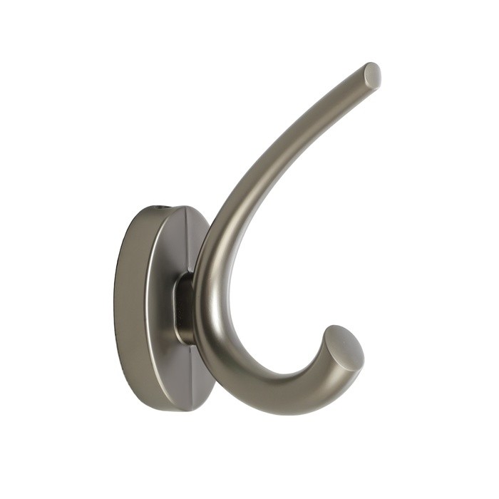 Крючок мебельный CAPPIO USUAL, двухрожковый, цвет графит