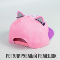 Кепка детская для девочки «Киса» р-р. 52 см МИКС