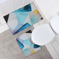 Коврики для ванной и туалета Доляна «Эмоции», 2 шт., 50×80 см, 50×40 см