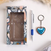 Набор подарочный 2 в 1 (ручка, брелок)