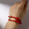 Браслеты парные «Неразлучники» на магнитах, замок с ключиком, красные, d=7 см