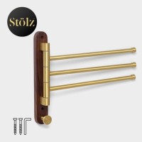 Держатель для полотенец Stölz Hölzern Premiere, ореховое дерево, алюминий, коричневый