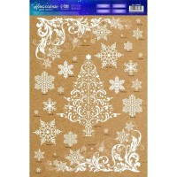 Наклейка для окон «Ёлочка», многоразовая, многоразовая, 33 × 50 см