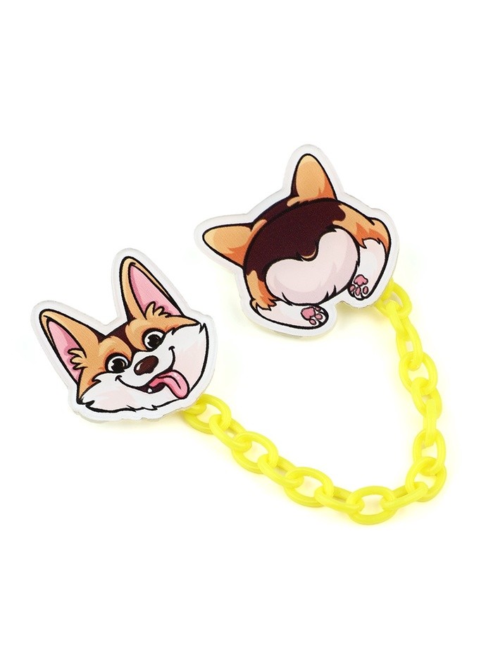 Набор значков на цепочке «Корги», 13×10 см