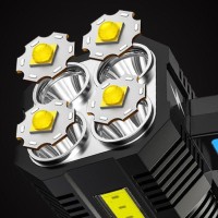 Фонарь прожекторный аккумуляторный, 10 Вт, 3500 мАч, XPE + COB, USB, 15 х 6 см