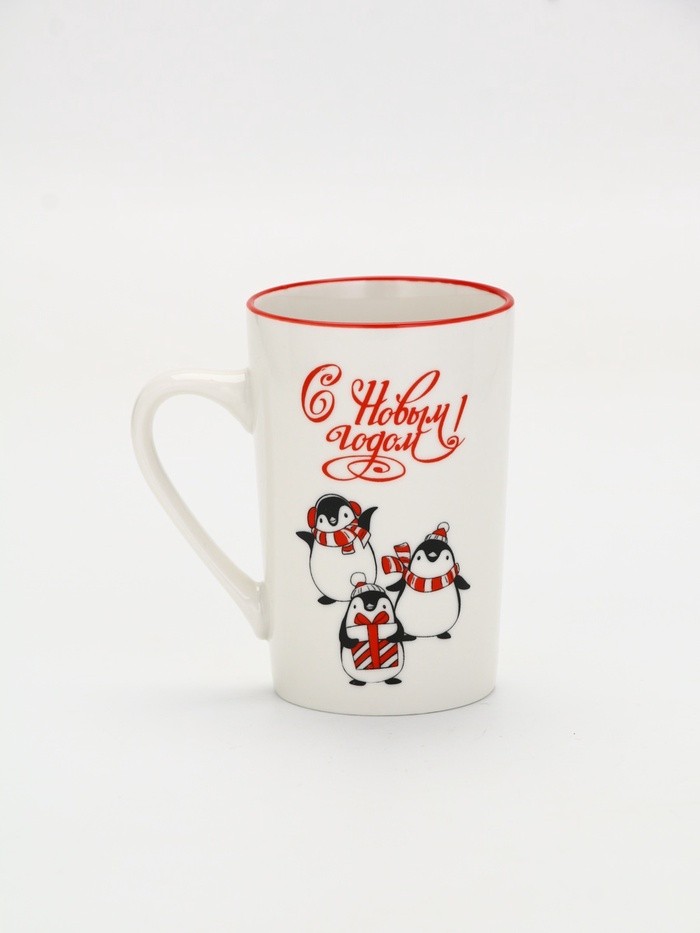 Кружка новогодняя керамическая «С Новым годом!», 385 мл, ручная работа