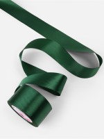Лента атласная, 50 мм, 23±1 м, тёмно-зелёная №128