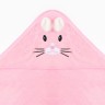 Полотенце-уголок LoveLife "Зайчик", цв. розовый, 80х80 см, 100% пэ, микрофибра