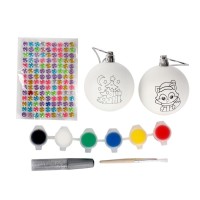 Ёлочные шары под раскраску на новый год «Чудеса сбываются», 2 шт, набор для творчества