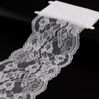 Кружево капроновое, 130 мм × 3 ± 0,5 м, цвет чёрный