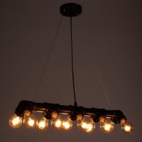 Подвес "Тубо" 10хЕ27 40Вт черный-медь 7х5х7-127см BayerLux