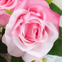 Цветы искусственные "Розочки кустовые" 8х65 см, малиновый