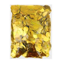 Наполнитель для шара "Конфетти круг" 2,5 см, фольга, цвет золотой 500г