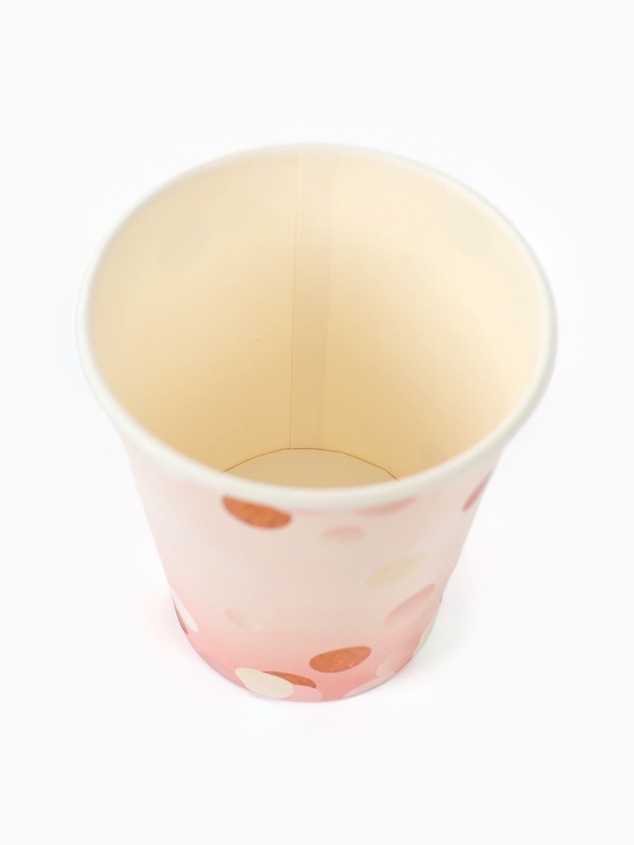 Стакан бумажный одноразовый «Розовая дымка», 250 мл, 6 шт