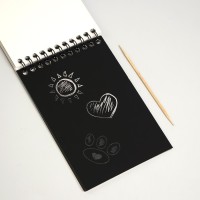 Гравюра блокнот детский «Корги бум», 10 листов, штихель