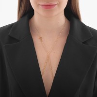 Цепочка на тело женская «Крестики» 4 нити, цвет золото