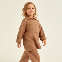 Костюм детский домашний (рубашка и брюки) SL HOME р 32 (110-116), кофейный