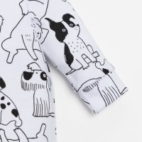 Комбинезон Крошка Я "Dogs", рост 68-74 см, цвет белый