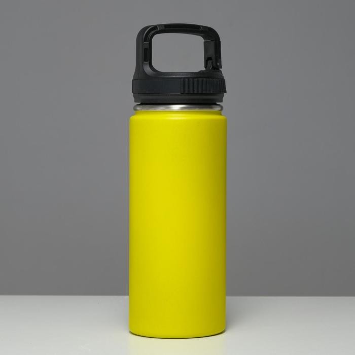 Термос TAKE IT EASY «Карабин», 1 л, сохраняет тепло 24 ч, нержавеющая сталь, пластик, жёлтый