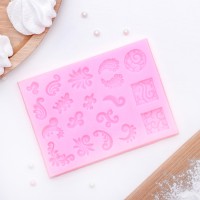 Молд «Микс узоров», 13×9,5 см, цвет МИКС