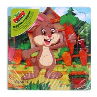 Деревянный пазл «Заяц», 15 х 15 х 0,6 см