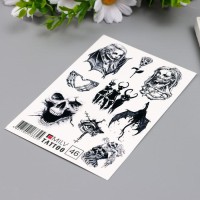 Татуировка на тело "Ужасы" 10х15 см